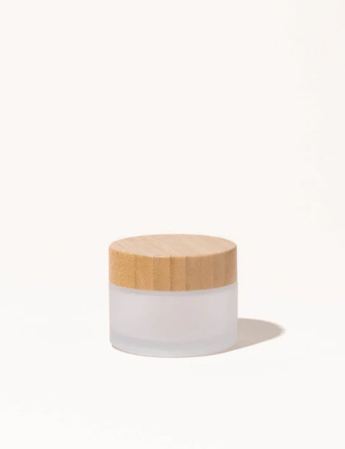 $55 MAKESY Set of 12 Glass Jars Wood Lid - DIY Skincare Travel Cosmetics Candles