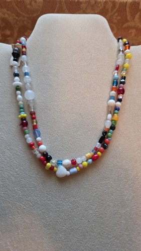 G79 A or B-VINTAGE Czechoslovakian GLASS Mardi Gras beads/ New Orleans/Carnival