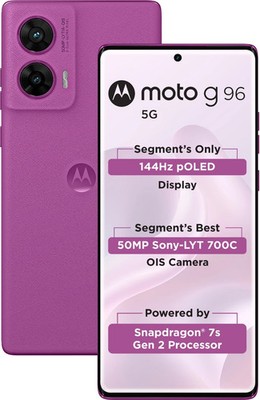 MOTOROLA G96 5G (Cattleya Orchid 128GB 8GB RAM)7s Gen 2 Processor Global Version