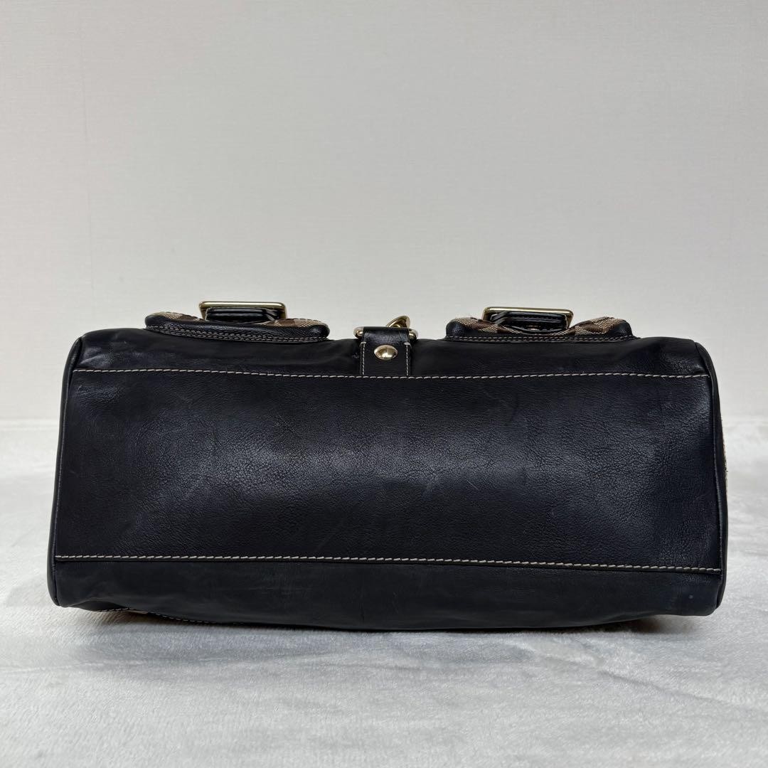 Coach 65th Anniversary Legacy Satchel Handbag Black Leather