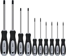 Hex Allen Wrench Screwdriver Set (10 Pack in Precision & Standard SAE Sizes .035