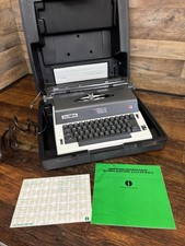 Vintage Olympia Typewriter M-R12 WORKING With Carrying Case Plug-in Japan thumbnail