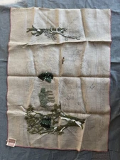 Vintage JOAN MOSHIMER Rug Hooking Pattern Burlap 22x34 Woods Cabin Scene