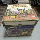 VTG TMNT Teenage Mutant Ninja Turtles 16" Toy Chest Trunk Display Cube Box