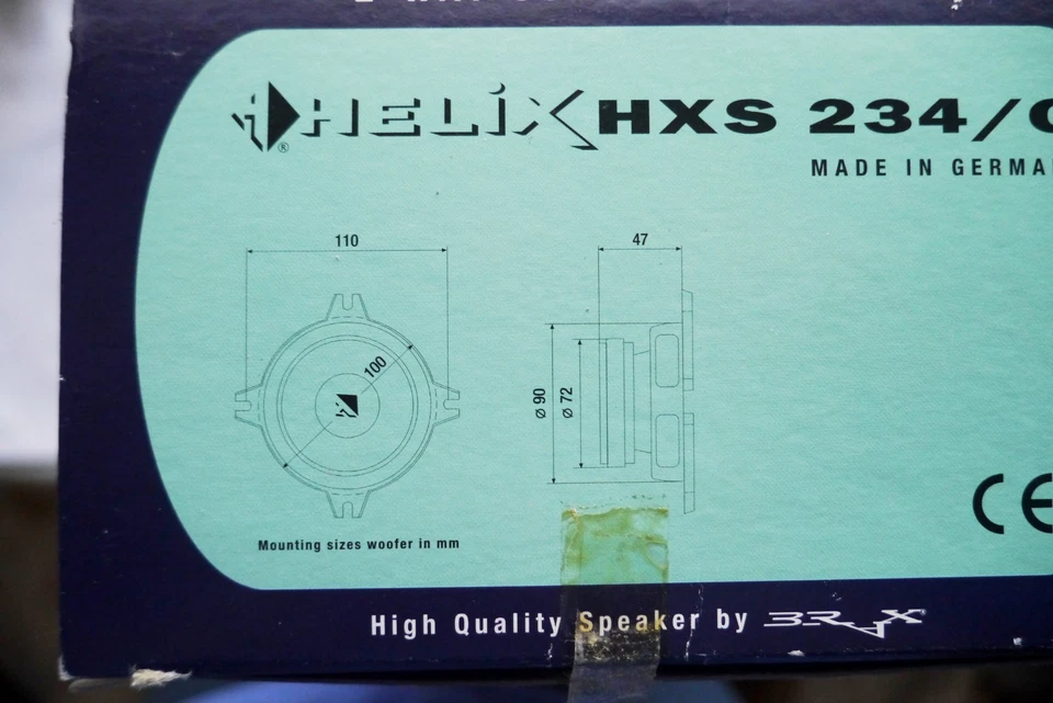 Helix Brax 2 Wege Komponenten Lautsprecher System 10cm HXS 234 HXS 1 HXS 204 NEU - Bild 4 von 4