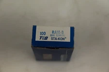 Sta-Kon RA18-8 Nylon Insulated Ring Terminal Bolt Hole #8 22-16AWG Red Pk of 50