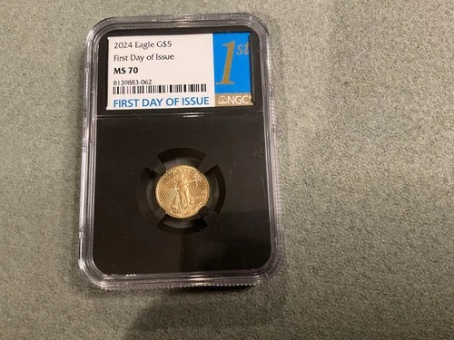 2024 Gold Eagle G$5 NGC MS70 First Day of Issue.  1/10 oz Gold Coin Mint Conditi