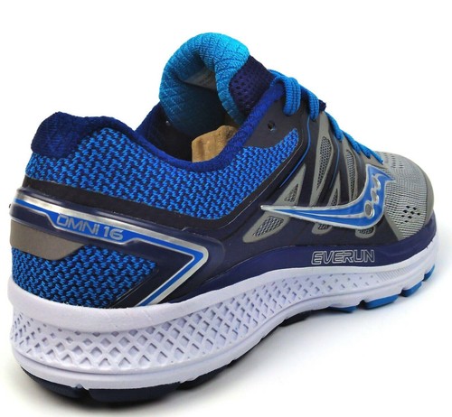 Scarpe da corsa Saucony donna Omni 16 Everun Tri Flex suola grigio blu nuove - Foto 4 di 5