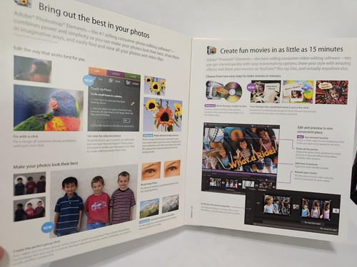 ADOBE Photoshop Elements 6 & Premiere Elements 4 w/Box, Docs & 2 Related Books - Picture 3 of 11
