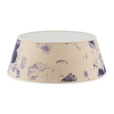 Tree Nest Glory Canvas Tree Skirt For Christmas Tree Stands, Medium, Blue/White