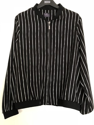 marks and spencer striped bomber jacket