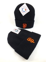San Francisco Giants Mlb Black Knit Beanie Winter With Cuff San Francisco Giants Mlb Black Knit Beanie Winter With Cuff