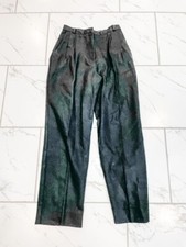 Vintage Norton McNaughton Petite Black Thick Dress Pants Size 8 Pinup