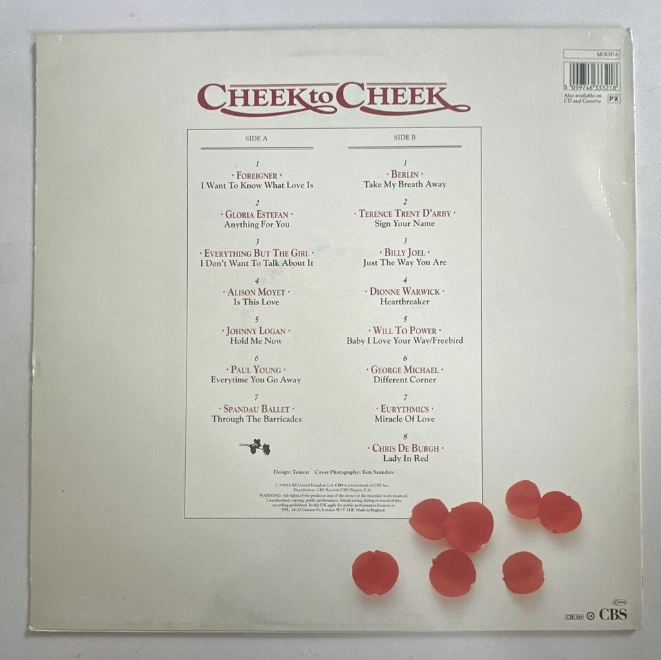 Vinyl LP - Various Artists - Cheek To Cheek - 80s Love songs Joel Moyet Michael - Image 3 of 4