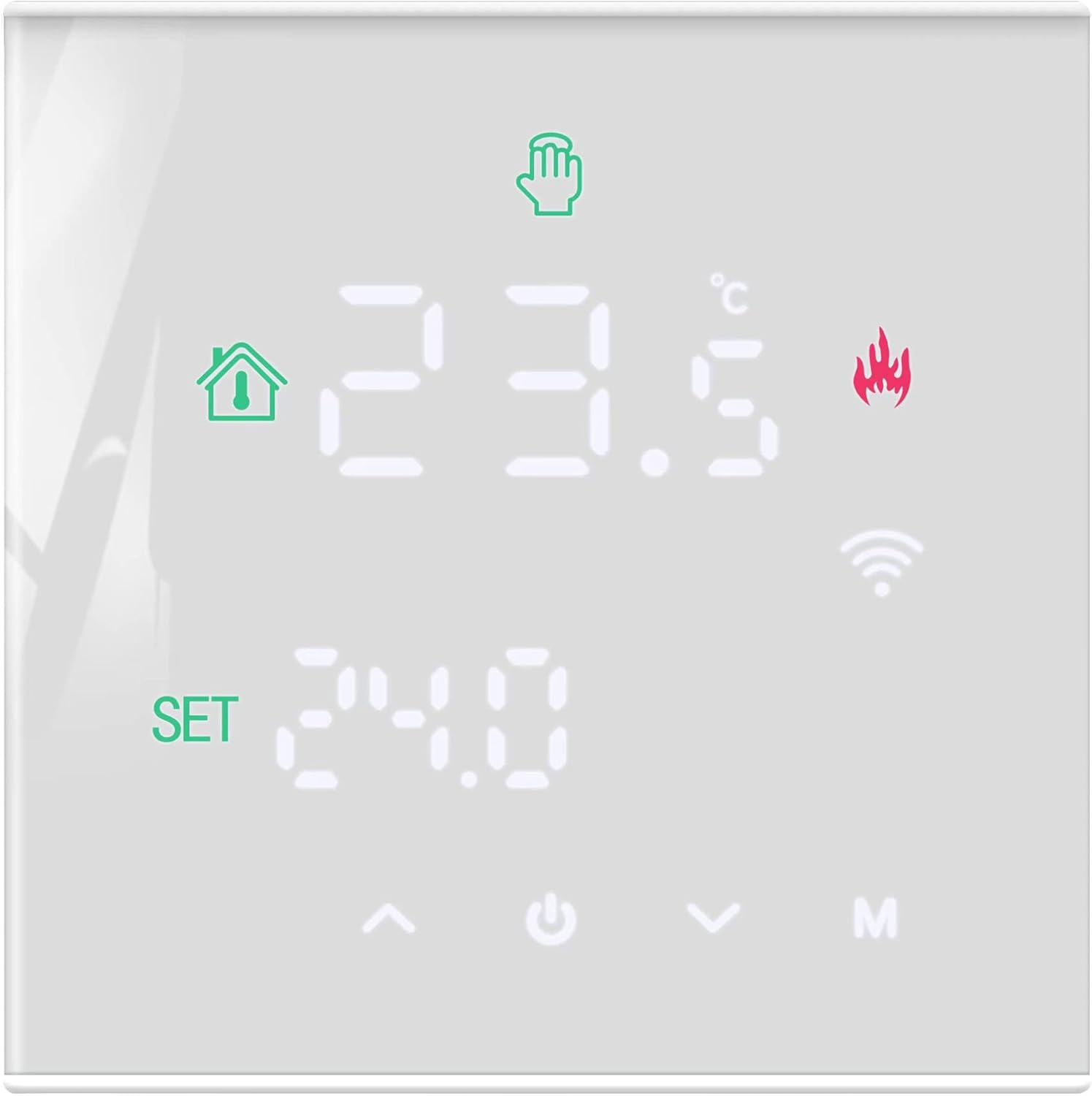 16A Smart Thermostat Touch Screen Wifi Enabled Programmable Temperature Control