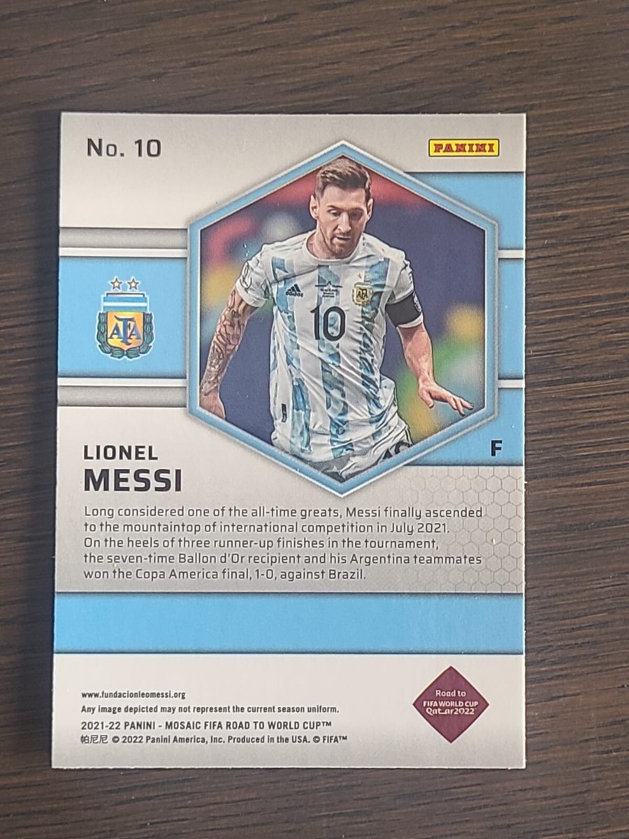 2021-2022 Panini Mosaic Road To World Cup Qatar #10 Lionel Messi