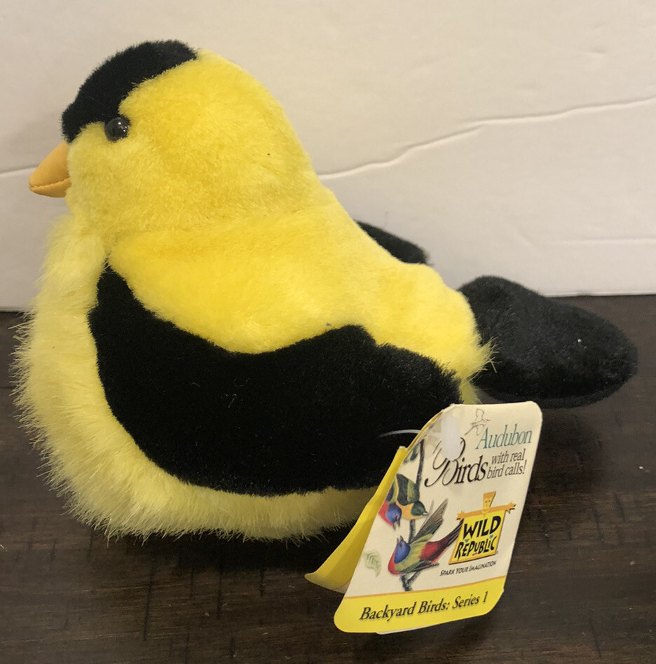 Wild Republic Audubon Birds Plush American Goldfinch Backyard Series