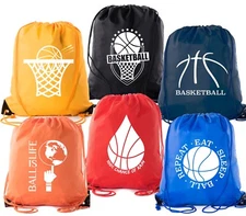 Mato & Hash Basketball Drawstring Bags with 3,6, and 10 pack bulk options