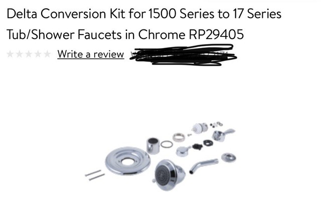 Moen 94864 Chateau Handle Conversion Kit For Chateau Tub Shower