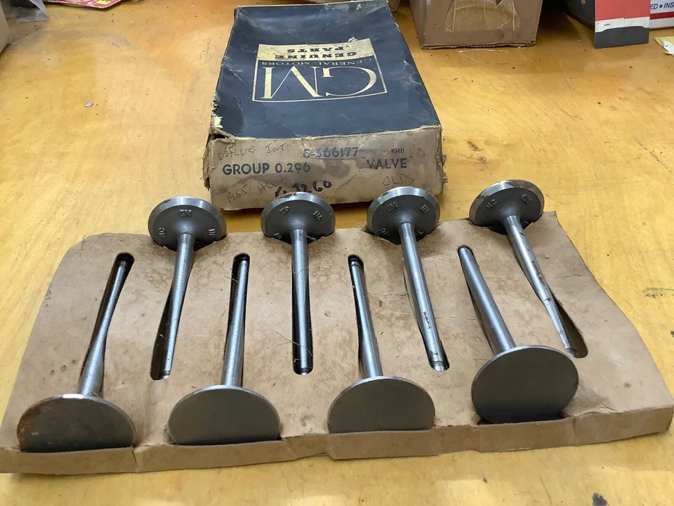 Oldsmobile 1955 juego de 8 válvulas de admisión; nos, OEM GM# 567260/566177 Foto 2 de 2