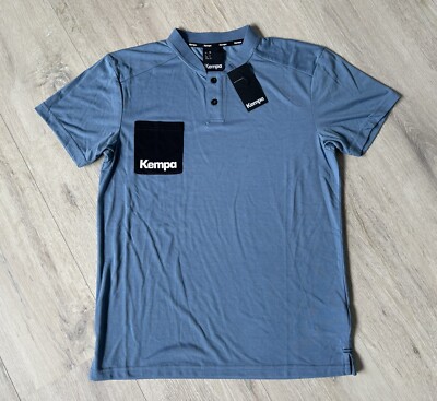 Kempa T-Shirt Handball EM 2025 Herren Gr. S Polo Shirt blau schwarz