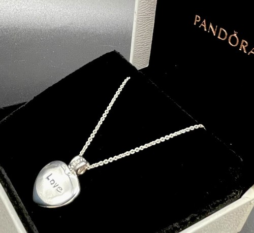 Pandora necklace authentic Double Heart 