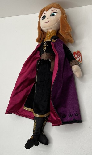 "Muñeca Ty Sparkles Anna personaje de película Disney Frozen 15"" peluche 2019 con etiqueta colgante" - Imagen 3 de 9