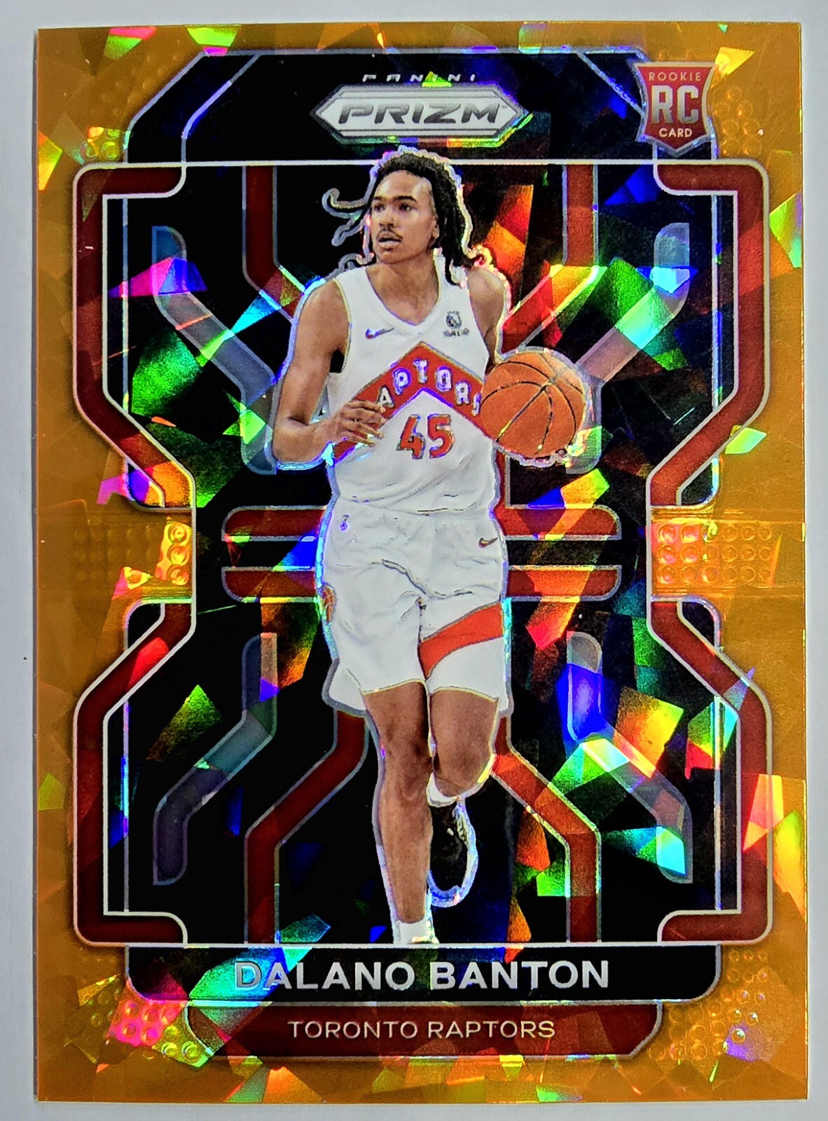 2021-22 Panini Prizm DALANO BANTON Orange Cracked Ice RC #328 Raptors 🟠🧊
