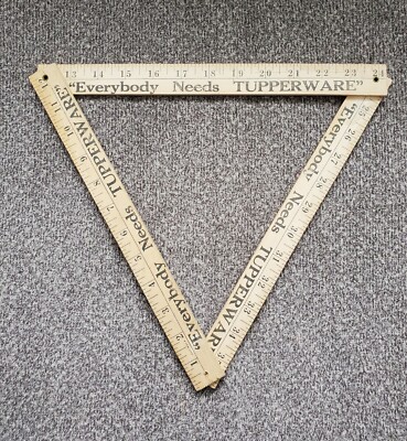 Tupperware Vintage 36'' Folding Yardstick - Everybody Needs Tupperware Ruler