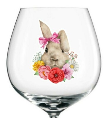 x12 Frohe Ostern Hase Etiketten/Sticker Kuchen/Eiersuche/Geschenktüten/Karten