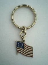 USA American US Flag Keychain Key Ring