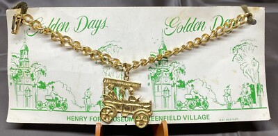 Vintage Henry Ford Museum & Greenfield Village Souvenir Bracelet And Pendant