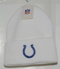 NFL Team Apparel Licensed Indianapolis Colts White Winter Cap