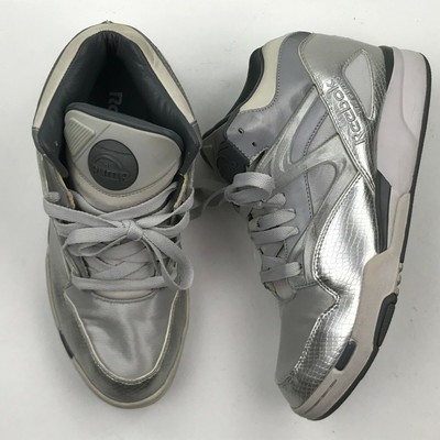 mens metallic silver sneakers