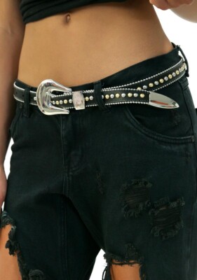 B-low The Belt Barcelona Belt Medium Black 100% Leather  display picture 2