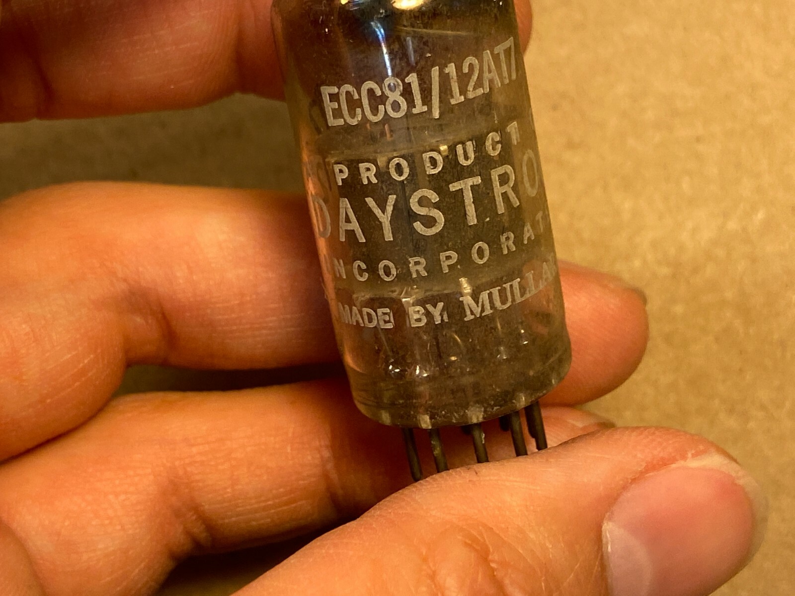 Vintage Amperex 12AT7 ECC81 Tube Tests Super Strong Balanced 1960 TK1