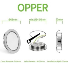 LED M&ouml;bel Einbaustrahler G4 Flach 230V Spiegelschrank M&ouml;beleinbauleuchte 2W