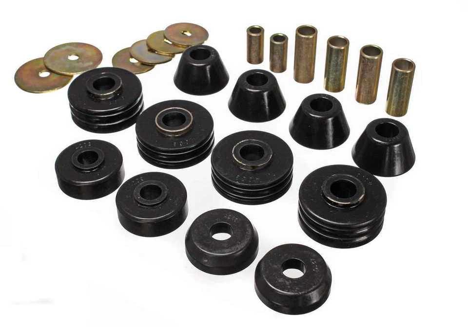Kit de buje de montaje de carrocería Energy 3.4108G negro para Chevy C10/GMC C1500 1967-1972 Foto 2 de 4