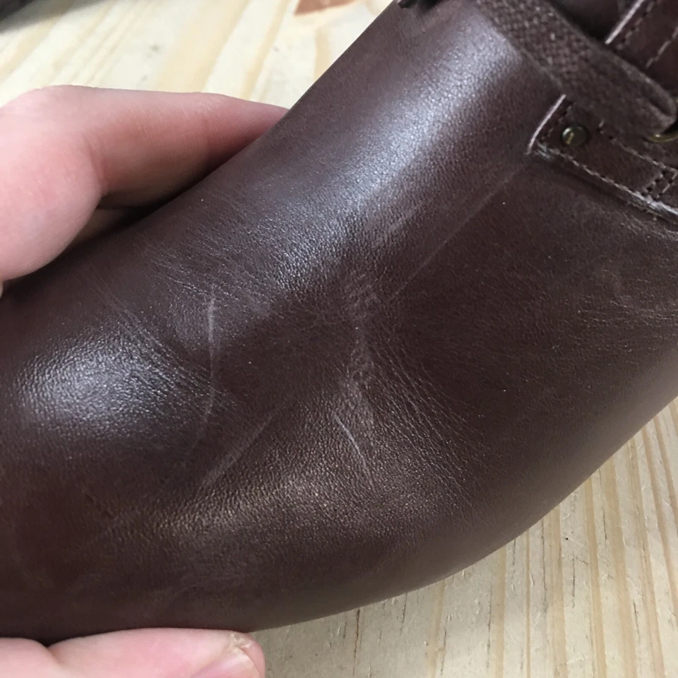 Lauren Ralph Lauren ботинки женщин 8,5 B Tamia шнурует вверх на танкетке ботинок коричневый кожаный - Изображение 4 из 4