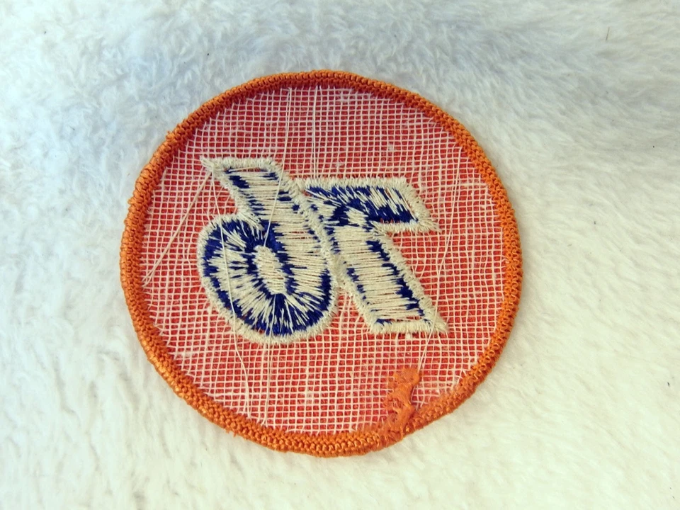 ⛽ Vintage Union 76 Gasoline Patch ~ 3" Embroidered Orange Blue Logo - Image 2 of 3