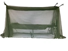 US MILITARY INSECT MOSQUITO NET BAR FIELD NETTING COT COVER WITH 4 POLES ALL NEW