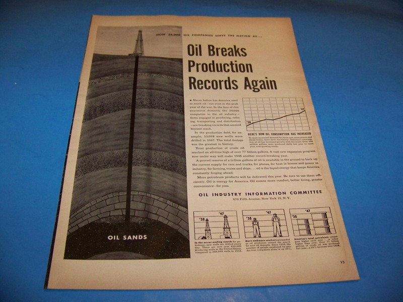 Oil Industry Information Committee / Pepsodent Print Ad from Magazine 1948