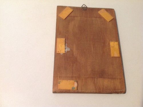 Vintage Antique St. Francis of Assisi print on hardboard w/Stigmata Blessing GC - Picture 3 of 4