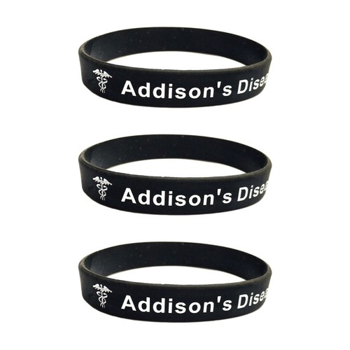 Conjunto de 3 pulseras deportivas de alerta médica banda de identificación médica enfermedad de Addison - Imagen 36 de 37