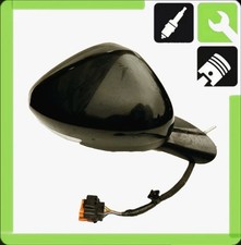 10-15 MK1 PEUGEOT 508 DRIVER SIDE ELECTRIC WING MIRROR BLACK PEARL KTV 8-Pin