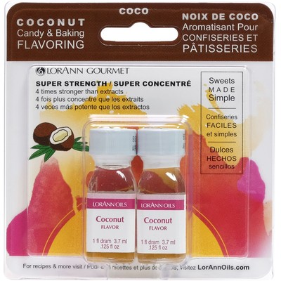 LorAnn Süßigkeiten & Backen Aroma 0,125 Unzen 2/Pkg-Kokosnuss Geschmack-0220
