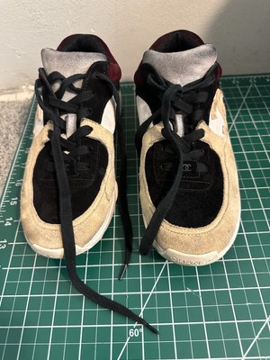 Chanel Multi Color Suede CC Low Top Sneakers Size US 7 1/2
