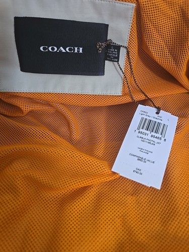 Coach Color Block Functional medium Weight Jacket Mens Khaki and Orange Size XXL - Picture 5 of 9