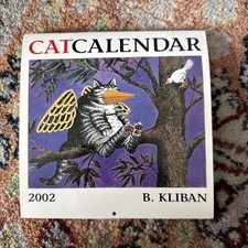 2002 Kliban Cat Calendar Cat Cartoon 5.75  