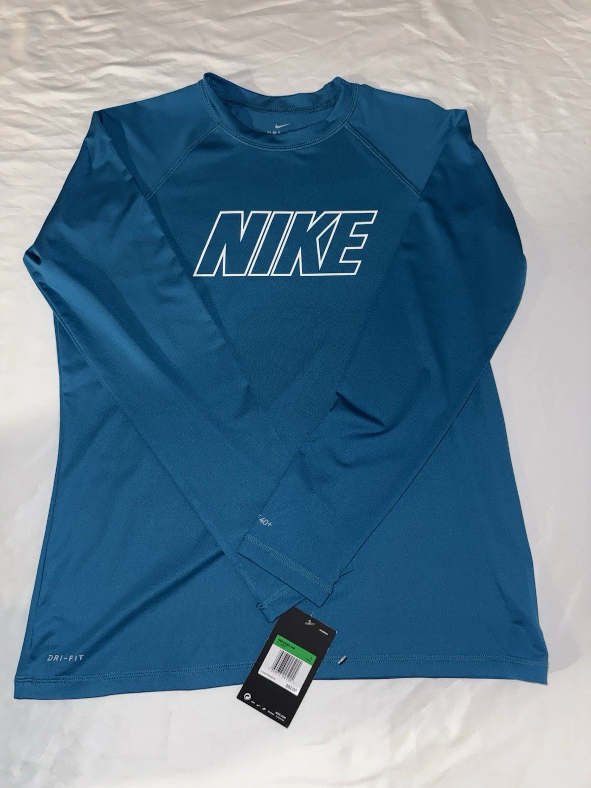 Nike Dri-FIT UPF 40+ Shirt Mens Large Blue Athletic Top NWT